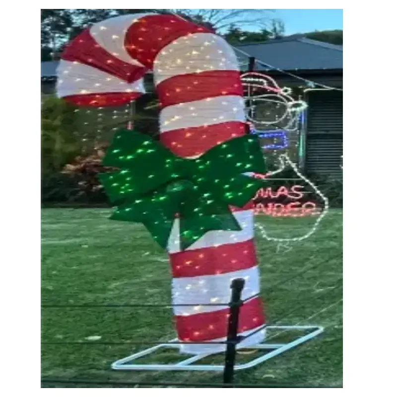 2.3m Fabric Candy Cane Light 3D